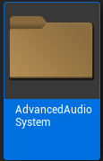 Advanced Audio System folder in Content Browser